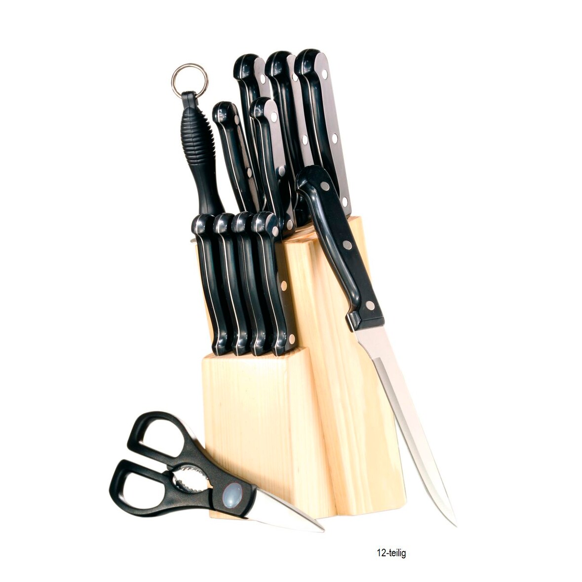 12-teiliges Messerset ORION mit Holz-Block,