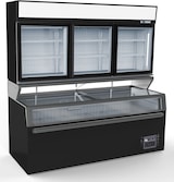 thumbnail of Supermarkt Wandtiefkühlung MANUPO | 5x Glastür + LED & Display | 546+900L, HxBxT 210,2x210,4x89cm | -18/-22°C | Schwarz | + CHEFGASTRO Geschirrtuch