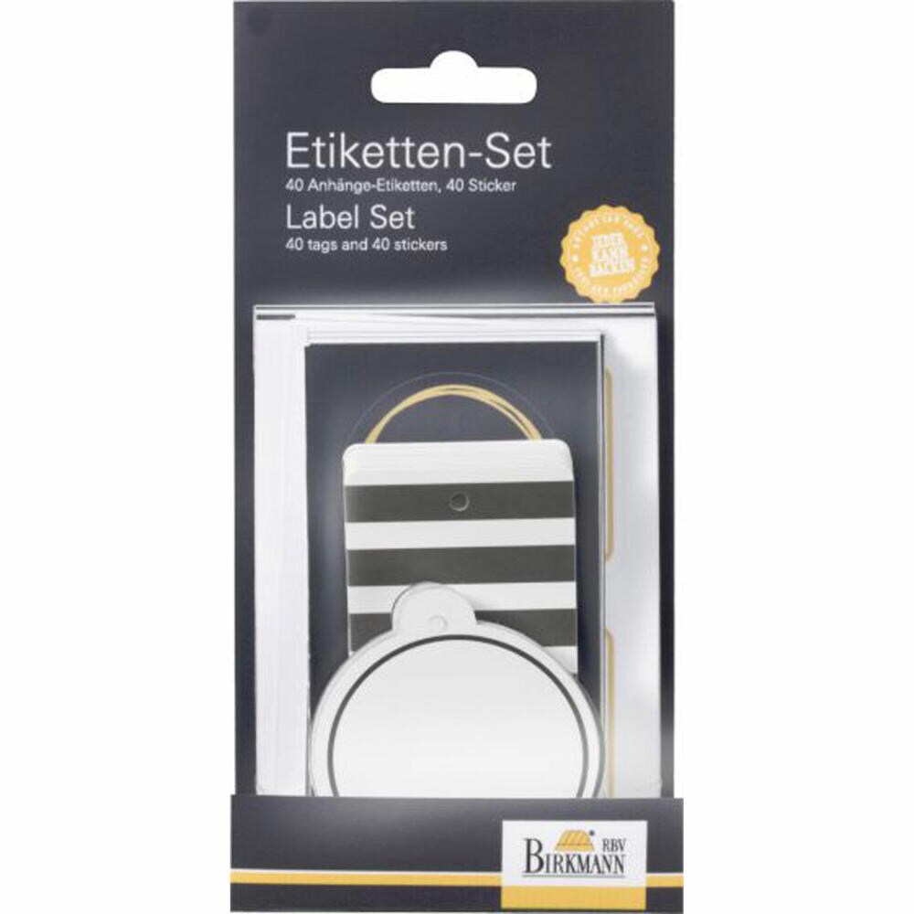 Birkmann Christmas Glamour Etiketten-& Geschenkanhänger-Set, 80-tlg., Geschenk Anhänger, Etikettenanhänger, Dekoration, Papier, 442702