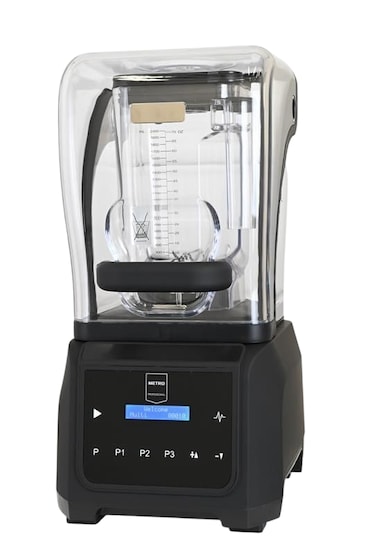 METRO PROFESSIONAL Batidora con carcasa insonorizada GBB1100, plástico/acero inoxidable/PC/Tritan/PP, 24.5 x 28.5 x 48.5 cm, 2 L, negro