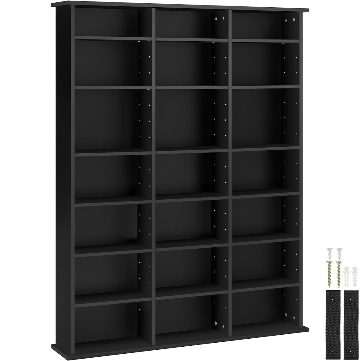 tectake Étagère bibliothèque Stevie 105,5x19x136,5cm - noir -403619