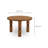 thumbnail of Dmora Wohnzimmertisch Dpedron, Niedriger Wohnzimmertisch, Kaffeeregal, Couchtisch für Sofa, 60x60h40 cm, Eiche