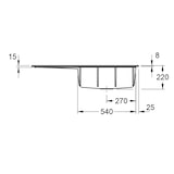 thumbnail of Villeroy&Boch Rechteckiges Spülbecken, Küchenspüle Subway Style 60 Graphite schwarz/grau 100x51cm, Unterschrankbreite 60 cm
