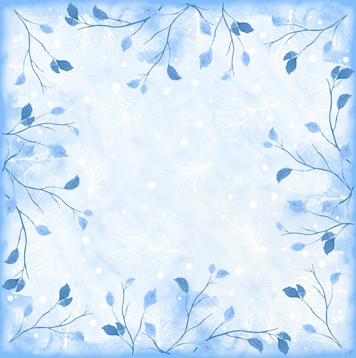 Duni Dunicel® Mitteldecken 84 x 84 cm Frosted Winter, 100 Stk/Krt (5 x 20 Stk)