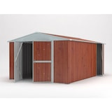 thumbnail of Box giardino attrezzi garage in lamiera di Acciaio Zincata 360x430m x h2.10m - 185KG - 15,48mq - LEGNO