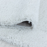 thumbnail of Teppich Hochflor Shaggy Uni Style Polypropylen Wohnzimmer Weiß Rund 80x80 | Kadima Design