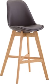 thumbnail of Barhocker DUMIR - Kunstleder Braun 48x56x112 cm | Barstuhl Mit Lehne Tresenhocker Tresenstuhl Kneipenhocker Kneipenstuhl