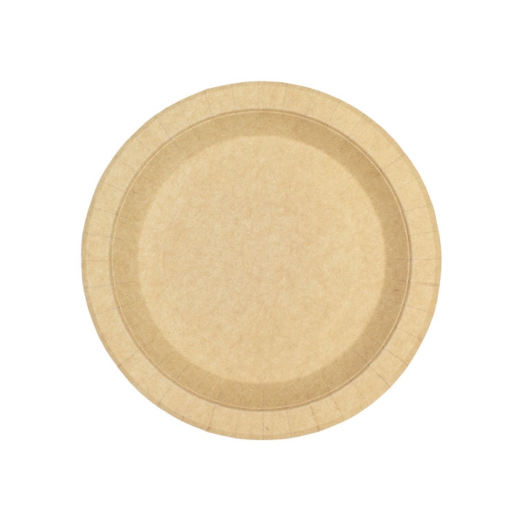MONOUSO - Papieren Bord Rond Vormig Vetvrij Kraft Ø18cm 245g/m² (350 Stuks)