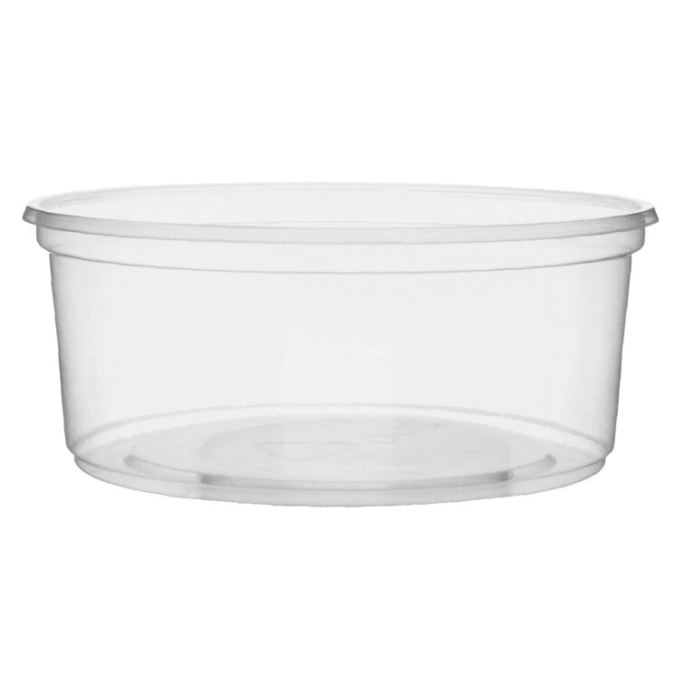 MONOUSO - Embalagem Plastico Redondo Transp. 200ml Ø10,5cm (1000 Uds)
