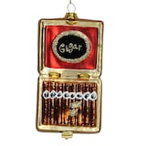 thumbnail of Christbaumschmuck 12,7cm Glas Zigarren Figur Handbemalt & mit Glitzer Weihnachtsbaum Anhänger Weihnachten Weihnachtsbaumschmuck Zigarillos Braun Rot