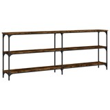 thumbnail of Décoshop26 - Table console avec étagères design industriel 200 x 29 x 75 cm bois d'ingénierie marron et métal DEC031799