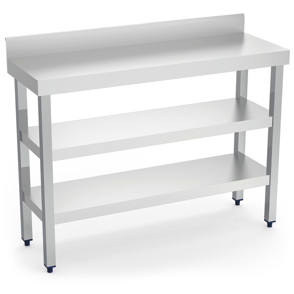 Mesa mural sotabanco con 2 entrep. 1000x400x850 mm.