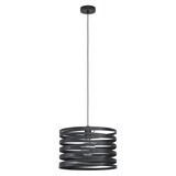 thumbnail of Lampadario A Sospensione Contemporaneo Cremella Acciaio Nero 1 Luce E27 D37