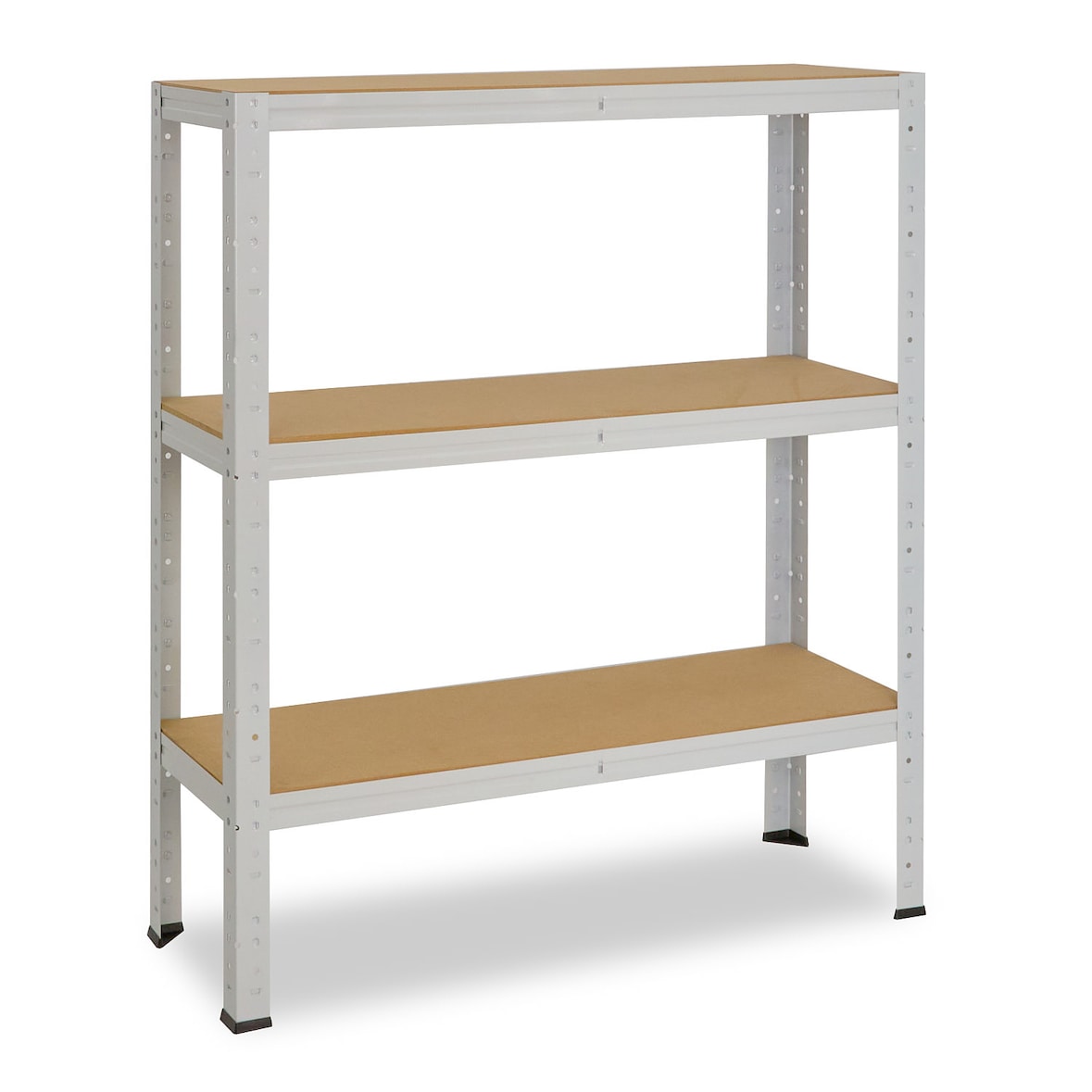 shelfplaza OFFICE 100x110x30 cm Schwerlastregal in lichtgrau mit 3 Böden und 175 kg Traglast pro Boden