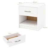 thumbnail of COSTWAY Nachttisch mit Schublade, kleiner Beistelltisch mit offenem Fach, Sofatisch, Nachttisch