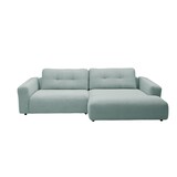 thumbnail of KAWOLA Sofa MIKA Ecksofa Cord hellblau Longchair rechts