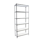 thumbnail of SimonRack Metallregal, 2500x1200x500 mm, 6 Ebenen, Metallboden, 200 kg Biegepunkt, Anthrazit/Weiss - Simonclick