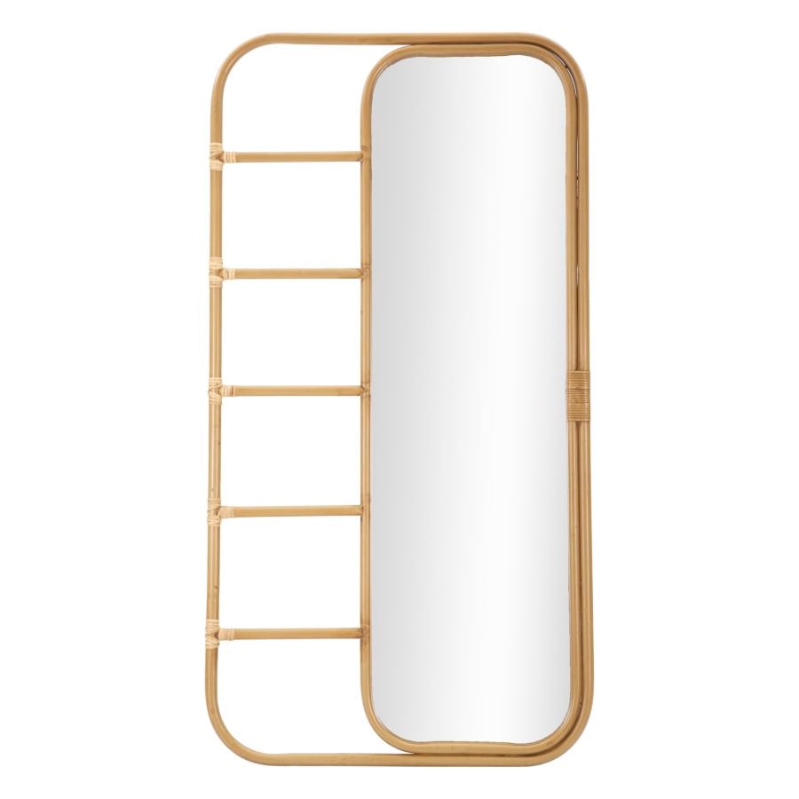 Specchio da pavimento in metallo marrone cm 77,5x3,3x151