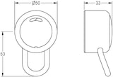 thumbnail of KWC Hebelgriffkappe, Rokera-h, Hebel 55 mm, 2000106080