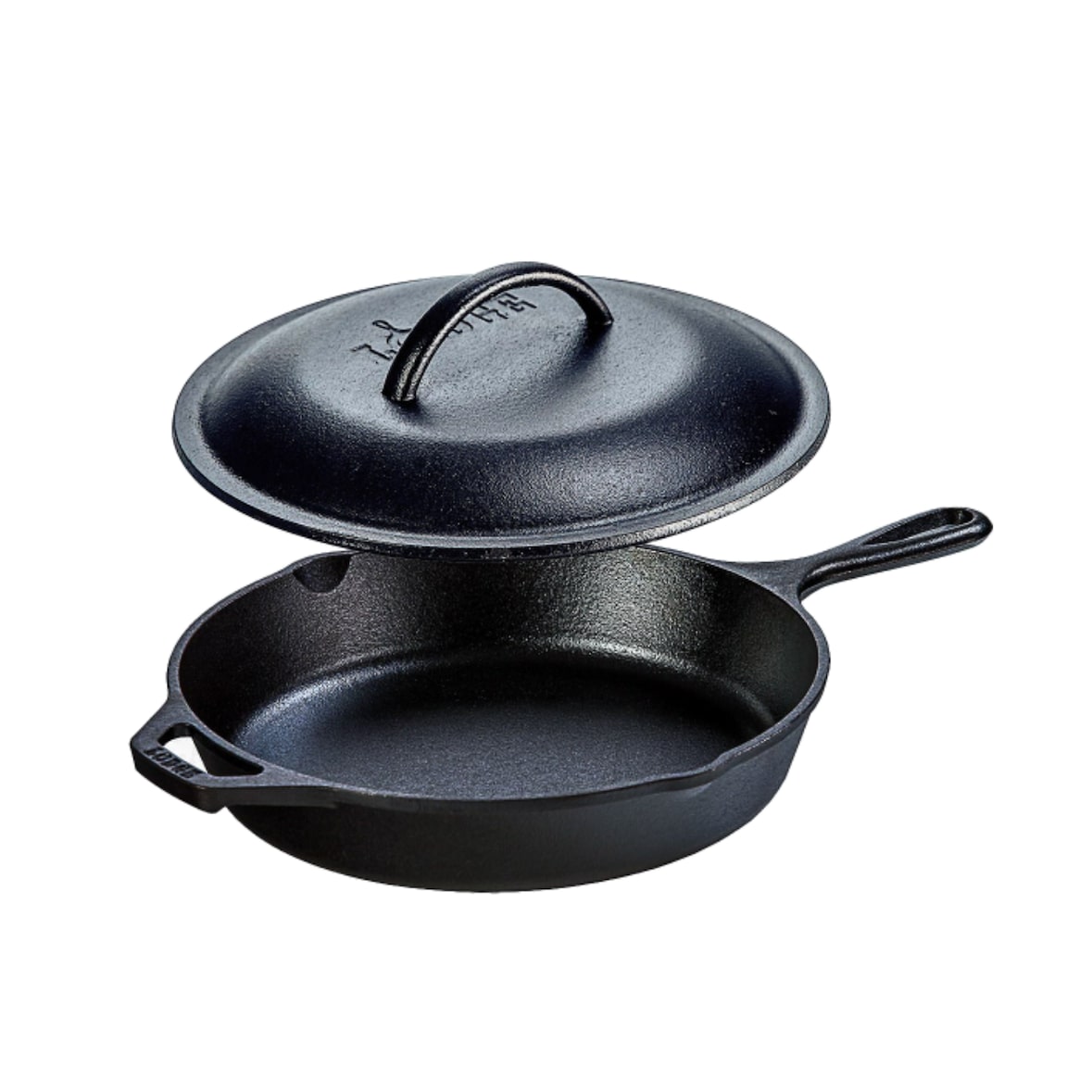 Lodge – Poêle + couvercle en fonte naturelle 26cm – Tous feux – Made in USA