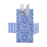 thumbnail of Sovie HORECA Besteckserviette Cleve in blau aus Linclass® Airlaid 40 x 40 cm, 100 Stück - Ornamente Schnörkel