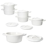 thumbnail of 6er Set CREME Mini-Cocotte 100ml Creme-Weiß Back-Form Ofenförmchen Mini-Topf