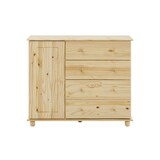 thumbnail of SIT Möbel ladekast | 4 laden, 1 deur | massief grenen | B 121 x D 43 x H 102 cm | lak naturel | 19000-64 | Serie KOMMODE