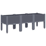 thumbnail of Helloshop26 - Fioriera rialzata per piante fiori patio giardino con gambe 120 x 40 x 42 cm PP grigio 02_0038150