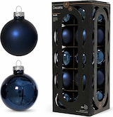 thumbnail of 20 Weihnachtskugeln Glas 6cm matt & glänzend Christbaumkugeln Weihnachtsbaumkugeln Christbaumschmuck Weihnachtsbaumschmuck Weihnachten Nachtblau