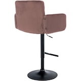 thumbnail of Barkruk Los Angeles Fluweel bruin/zwart