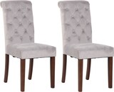 thumbnail of DELUKE® 2er Set Esszimmerstühle WALES Samt - 98x45x63cm, grau, Holz Gestell Stühle Esszimmerstühle Stuhl Esszimmer Esstisch Stühle Küchenstuhl