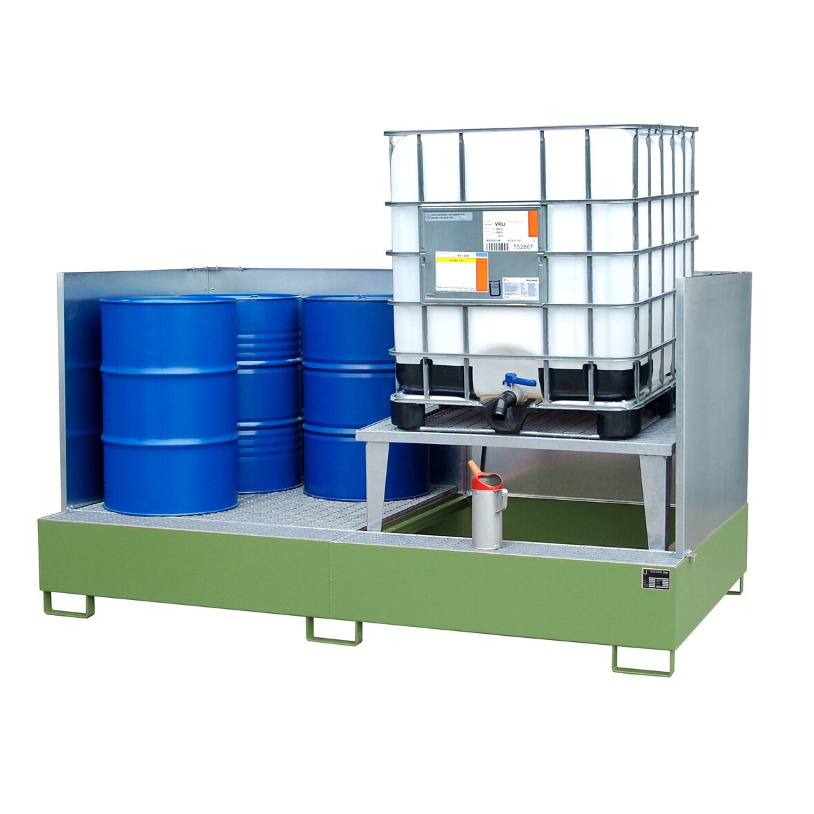 Auffangwanne AWA 21/SW, lackiert, Resedagrün