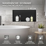 thumbnail of LuxeBath Wandnische Edelstahl 60 × 30 × 10 cm Schwarz – Randlose Duschnische, befliesbares Einbauregal, Duschablage für Badutensilien, Wandregal Bad