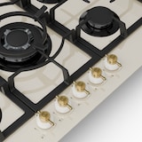 thumbnail of Victoria 5 Gaskochfeld 5-flammig Sabaf-Brenner Glaskeramik Retro-Look Creme