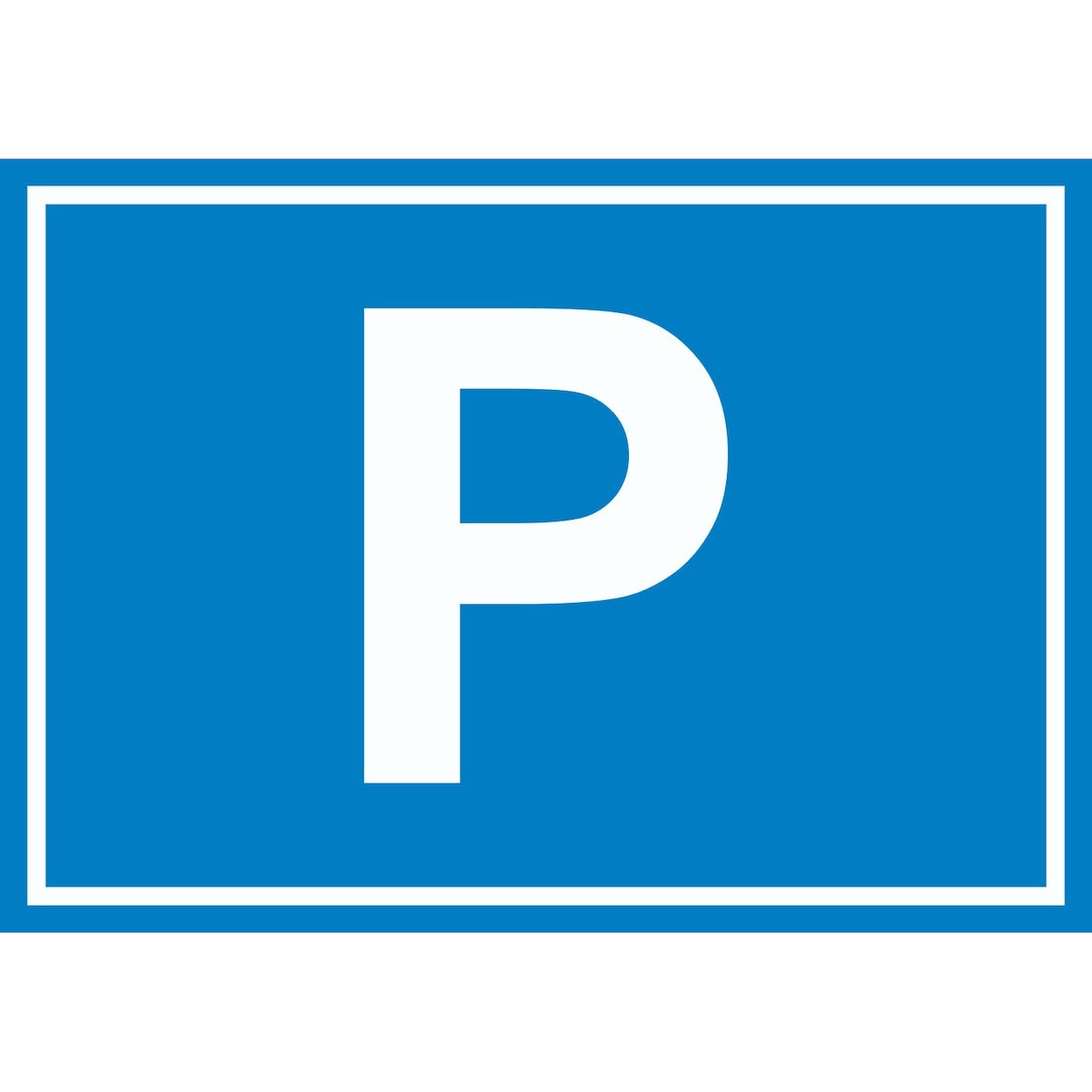 P Parkplatz Schild waagerecht A4 (210x297mm)