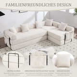 thumbnail of Modulares Familiensofa 270x180x90 Beige mit Stauraum, Flexibel Umwandelbar zum Schlafsofa, Modernes Design für Ihr Zuhause