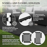 thumbnail of ML-Design – WPC Abschlussleiste Ecke rechts – 38x2x7,5 cm Anthrazit | Holzoptik, geriffelt, für Terrassenfliesen