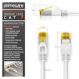 thumbnail of Primewire Ultra Slim Patchkabel Cat 7 - LAN Ethernet Gigabit Kabel - 10000 Mbit - U/FTP PIMF Schirmung - Netzwerkkabel - 20m