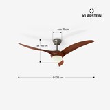 thumbnail of Monteverde Deckenventilator mit dimmbarem Licht Walnuss 132