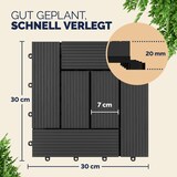 thumbnail of Casaria WPC Fliesen 44x Mosaik Anthrazit