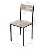 thumbnail of ML-Design Esstisch mit 4 Stühlen, Vintage, Essgruppe 5-tlg. für 4 Personen, Holztisch mit Metallbeinen, Esszimmerstühle, Küchentisch Set, Sitzgruppe