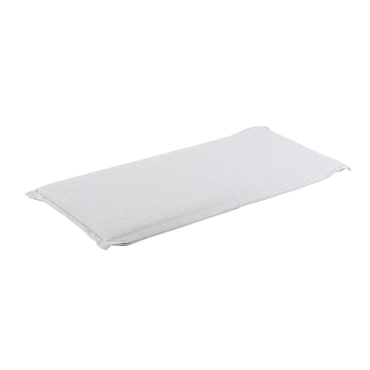 Cojín para banco de exterior color Gris claro, Tamaño 110x49x5 cm, Repelente al agua