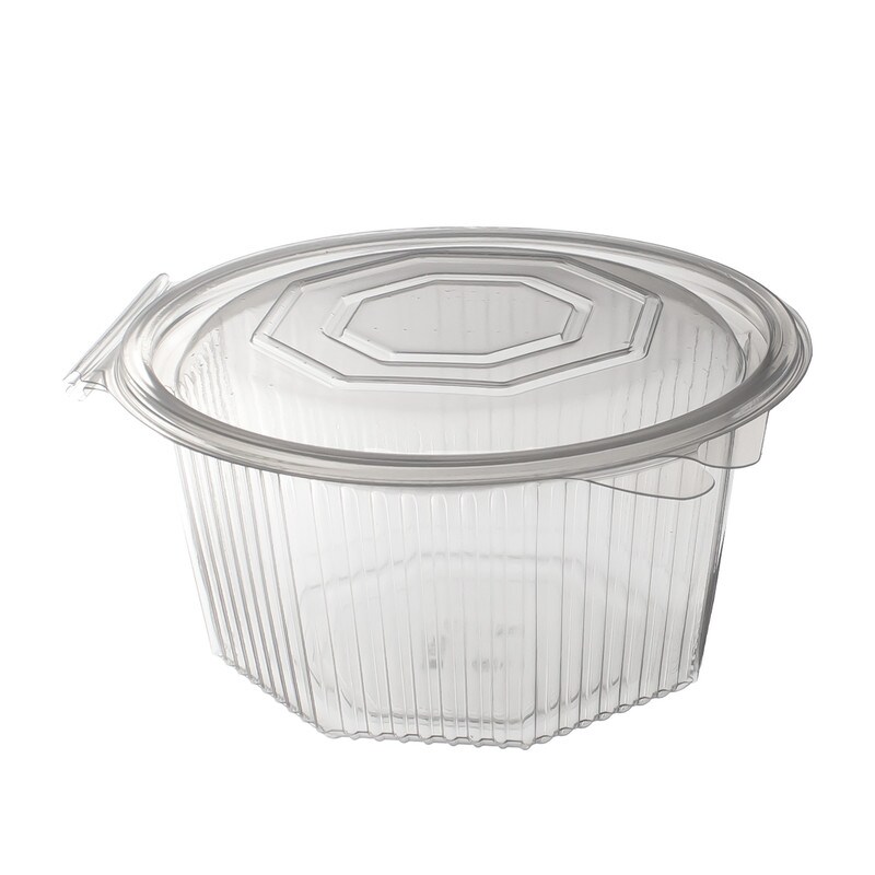 DayBays 150 Stk. Haushaltsbox PP 2000 ml 220x216x88 mm 8 Eckig Salat-Box Alpha mit anhängendem Deckel