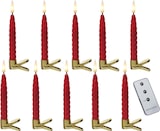 thumbnail of LED Baumkerzen TWIST 10 gedrehte Baumkerzen mit Clip kabellos Fernb rot