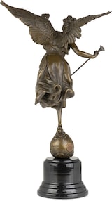 thumbnail of Moritz Bronzefigur Siegesgöttin Viktoria Siegessäule Höhe 37 cm 2,8 kg Skulptur Statue Antik-Stil historisch Dekoration Vintage