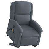 thumbnail of vidaXL Massagesessel mit Aufstehhilfe Elektrisch Dunkelgrau Samt