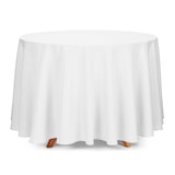 thumbnail of Tischdecke rund Polyester Stoff D. 280cm Schmutzabweisend Abwaschbar Matt Tisch Decke Hochzeit Tischtuch Partytischdecke Tischdeko Hochzeitsdeko Weiß