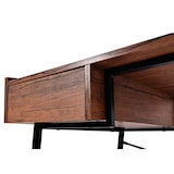 thumbnail of Escritorio HWC-J97, escritorio de oficina escritorio de ordenador, cajón estructura 3D 98x114x60cm MVG-certificado ~ marrón