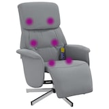 thumbnail of vidaXL Massagesessel mit Fußteil Hellgrau Stoff