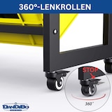 thumbnail of DanDiBo Getränkekistenregal 4 Kisten mit Ablagefläche Rollen Haken Metall Schwarz 96651 Getränkeregal Kistenregal Getränke Regal